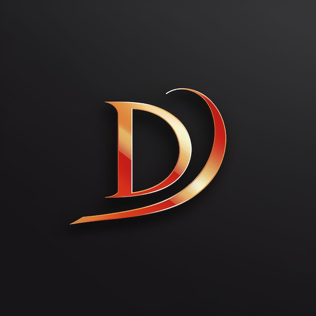 The design of a pure letter D logo vector concise