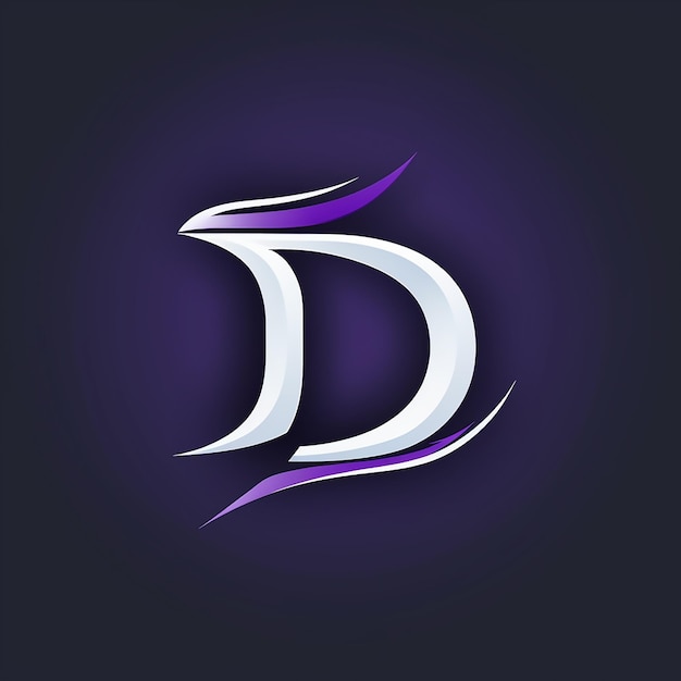 The design of a pure letter D logo vector concise