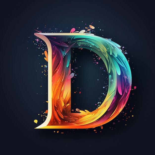 The design of a pure letter D logo vector concise