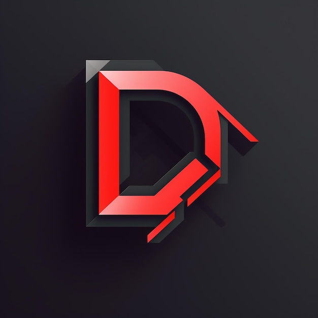 The design of a pure letter D logo vector concise