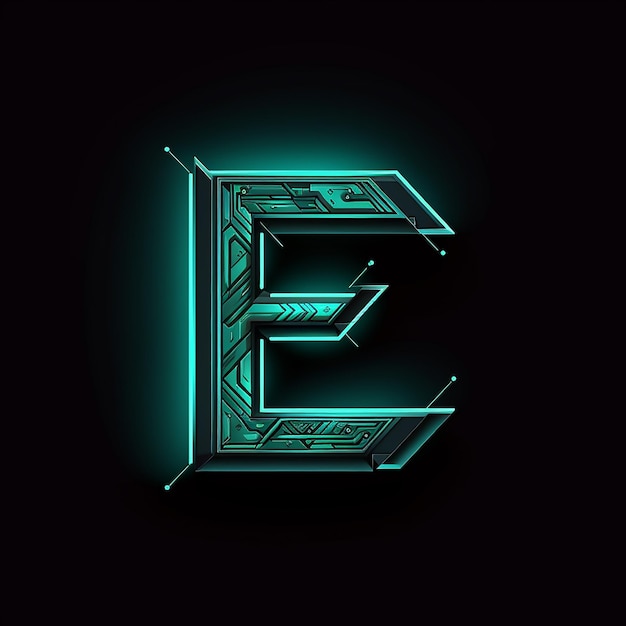 The design of a pure letter E logo vector concise