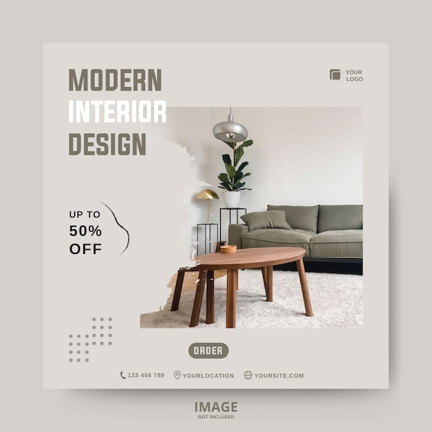 Design social media post template for modern interior