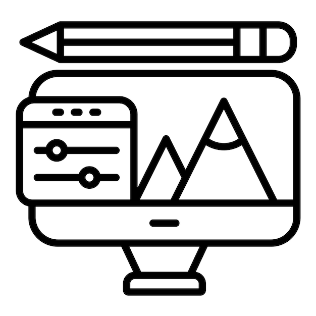 Design Software Line Illustration