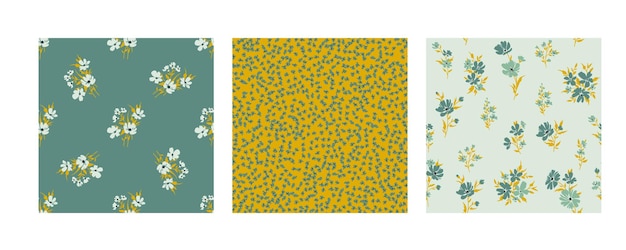 Design of spring print with flowers for textile and dresses