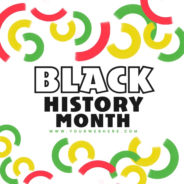 Design template for post banner black history month