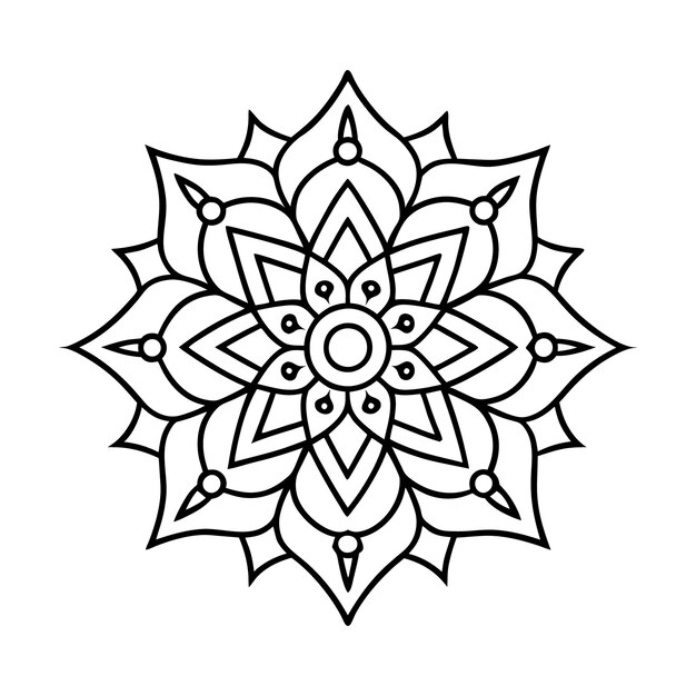 Vector a design that has a mandala flower on it