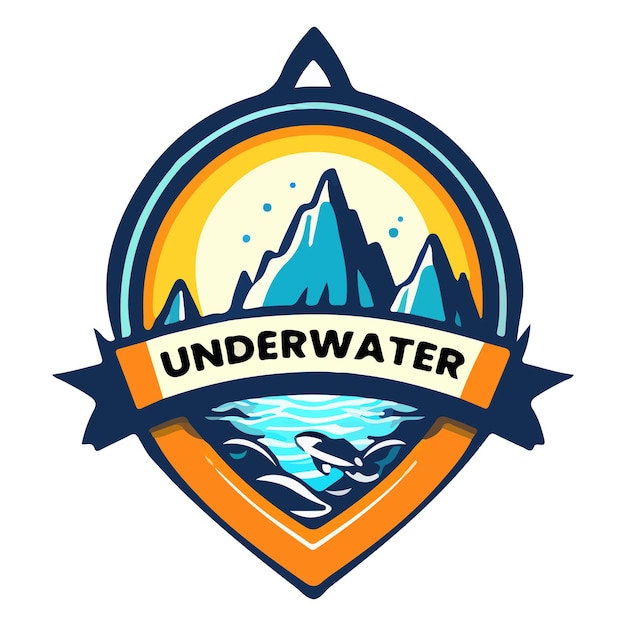 design underwater logo 3 color