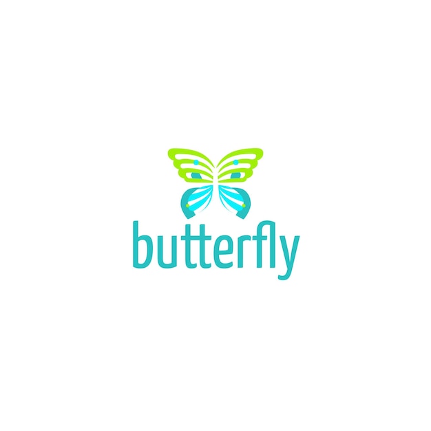 Design vector butterfly logo icon