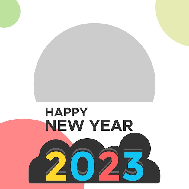 design vector graphic of happy new year 2023 template