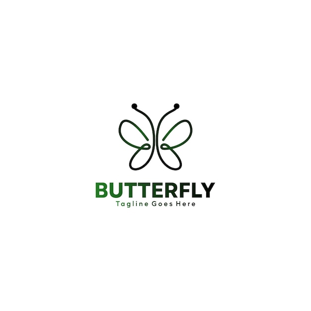 design vector graphic of logo butterfly and icon butterfly