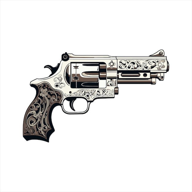 Design vector gun the white background