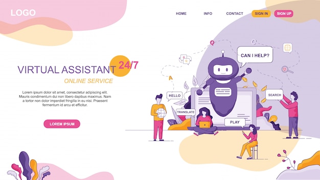 Design for Virtual Assistant Website Online