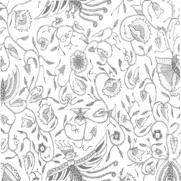 Design for wallpaper, wrapping paper, background, fabric. Vector seamless pattern with decorative