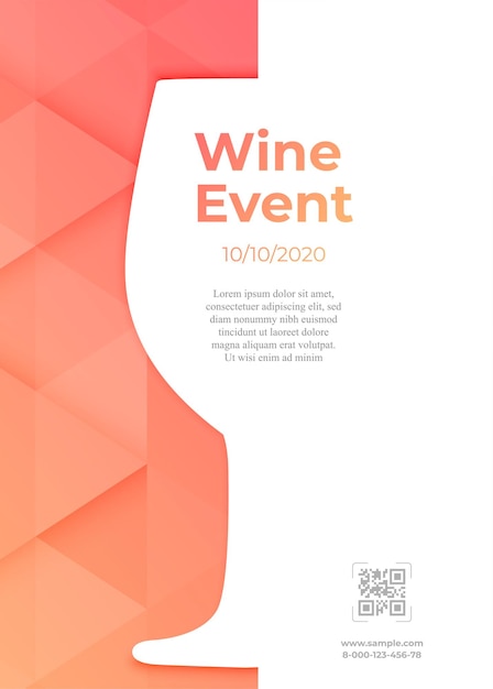 Design for wine event vector colorful background