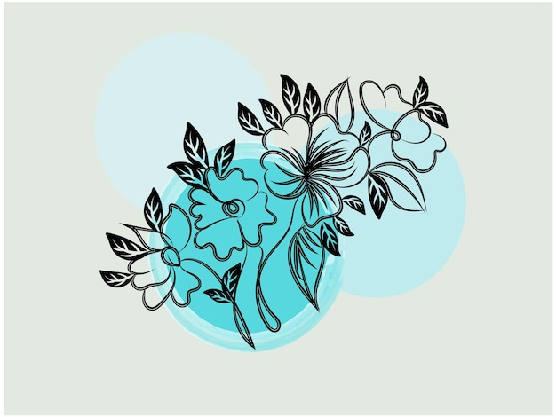 a design with flowers and leaves on it