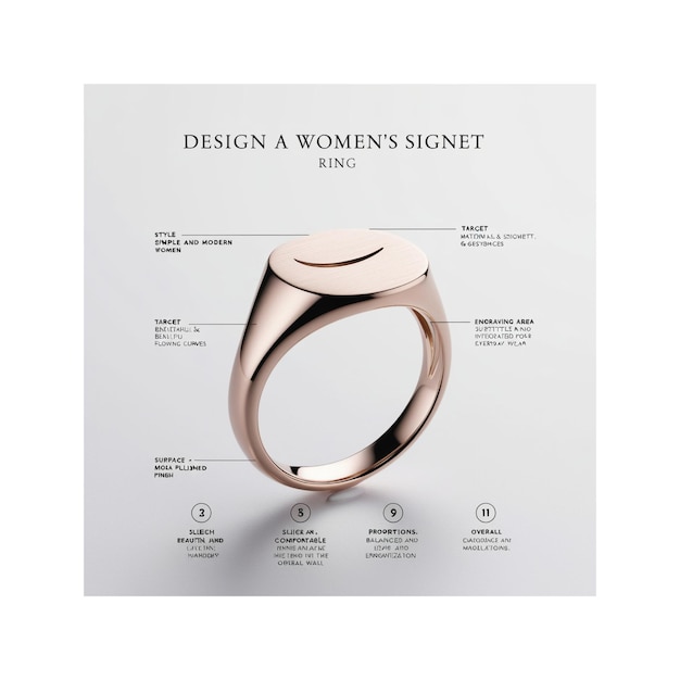 a design of a womans ring is on a white background