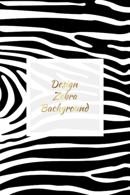 Vector design zebra background. 