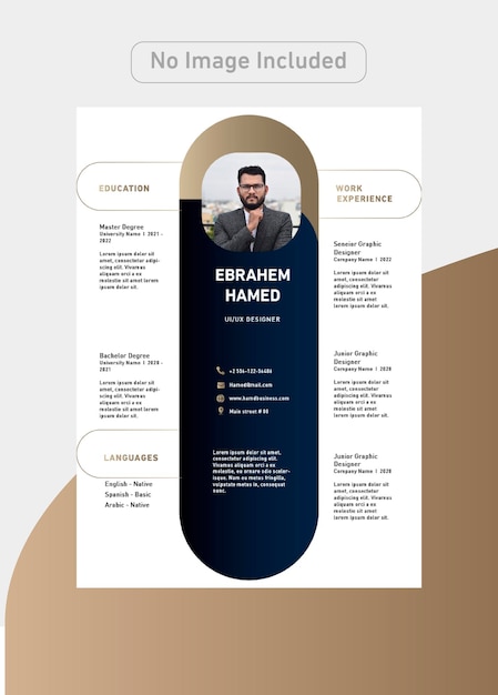 Designer CV Template with luxury colors