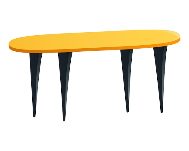 Vector designer furniture of colorful set an illustration feature a lavish yellow table expertly crafted