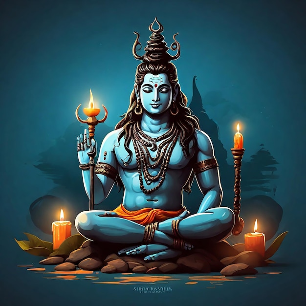 designhappy maha Shivratri with shiv ling a Hindu festival celebrated of lord shiva night