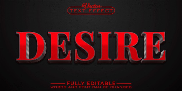 Desire Editable Text Effect Template