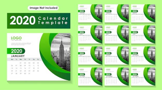 Desk Calendar 2020