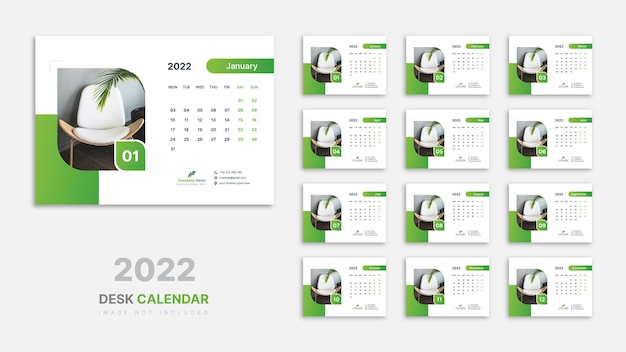 Desk Calendar 2022 Template