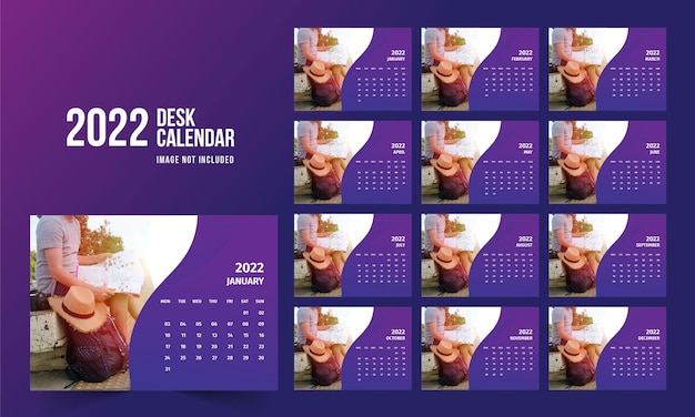 Desk Calendar 2022