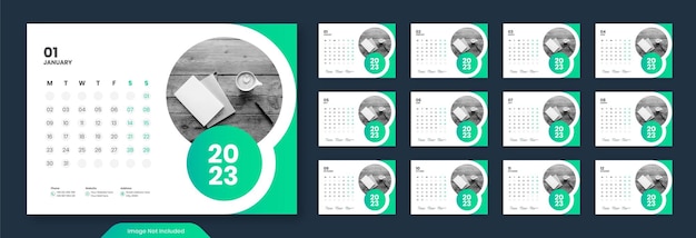 Desk Calendar 2023 Template Design