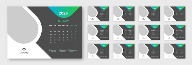 Desk Calendar 2023 Template Design