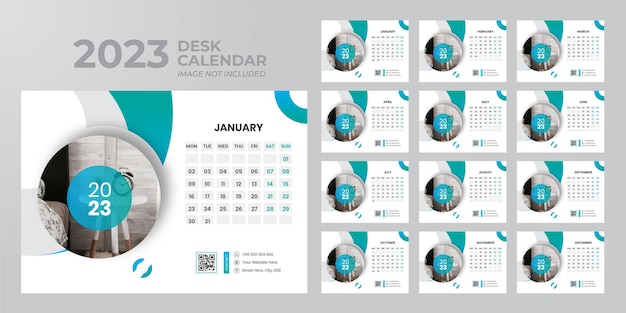 Desk Calendar Template 2023