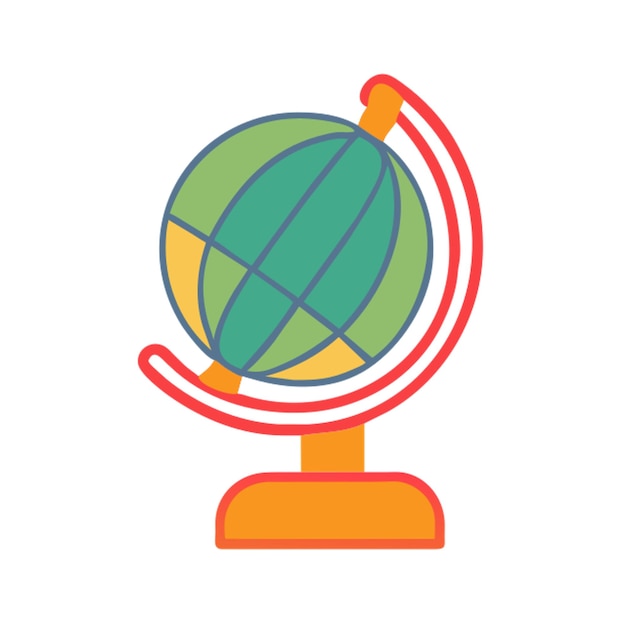 Vector desk globe icon