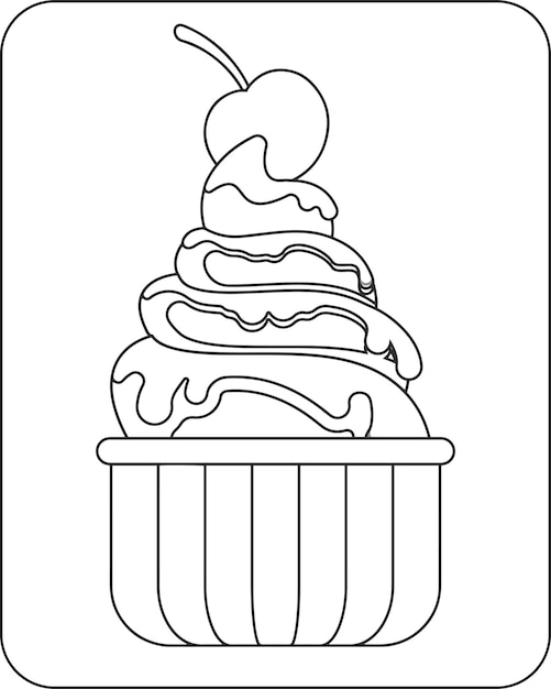 Dessert Coloring Pages for Kids