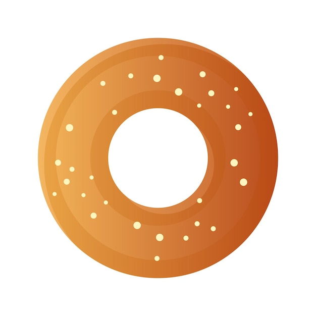 Dessert donut cartoon vector illustration isolated object