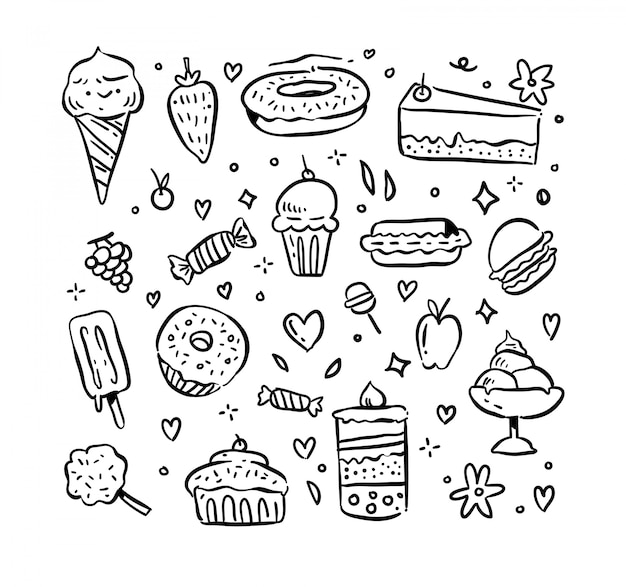 dessert doodle set