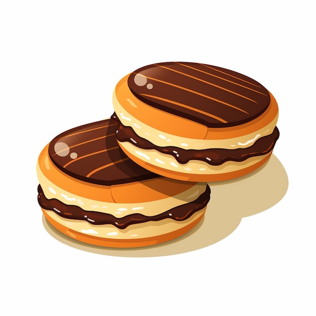 dessert food sweet illustration japan japanese vector snack pancake bakery dorayaki isola