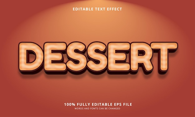 Dessert text style editable text effect