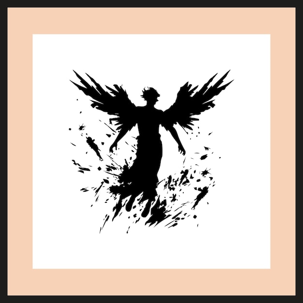 Destroying Angel Silhouette art vector illustration