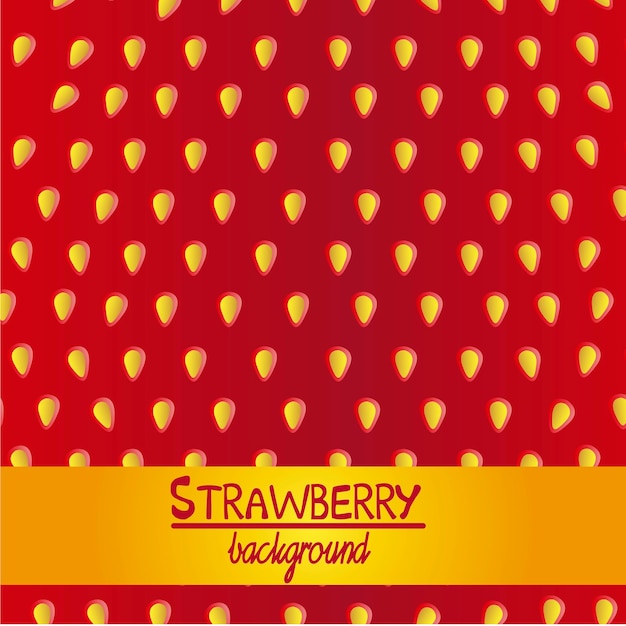 detail of the texture of the strawberry vector illustration 