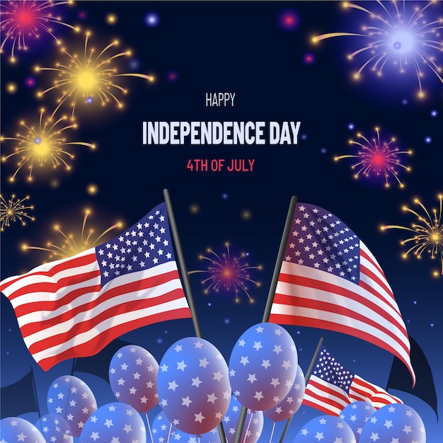 Detailed 4th of july - independence day illustration