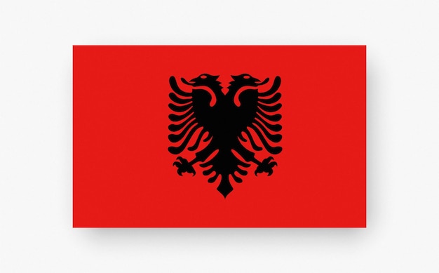 Detailed and accurate illustration of colored flag of Albania