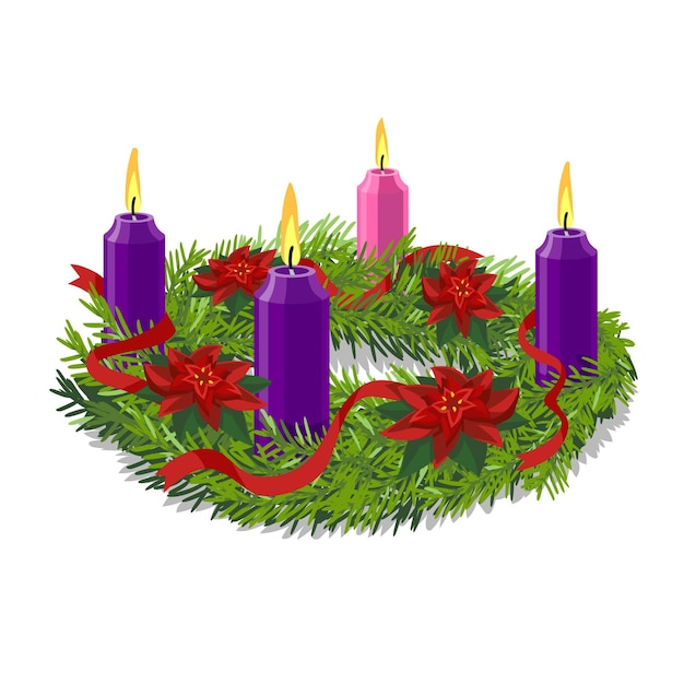 Detailed advent wreath