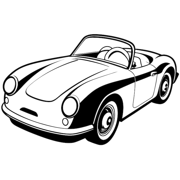 Vector detailed classic car vector