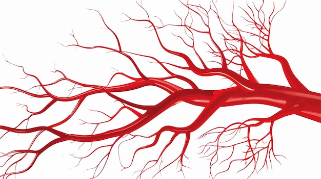 Vector detailed human blood veins vessels vector illustration