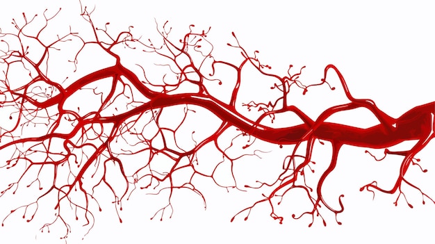 Vector detailed human blood veins vessels vector illustration