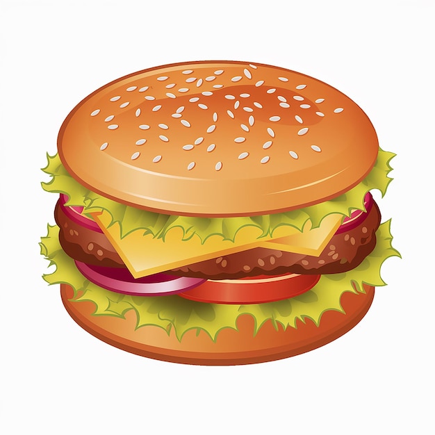 Vector a detailed illustration of a hamburger