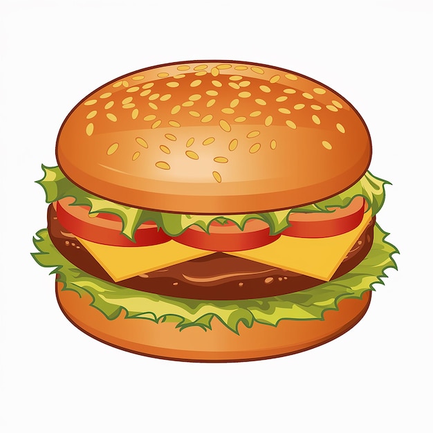 Vector a detailed illustration of a hamburger