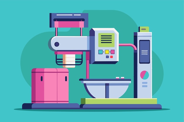 Vector a detailed illustration of a mammography machine designed for patient care in a medical environment mammography customizable semi flat illustration