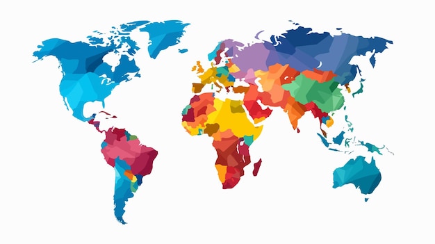 Vector detailed map of latin america with country borders