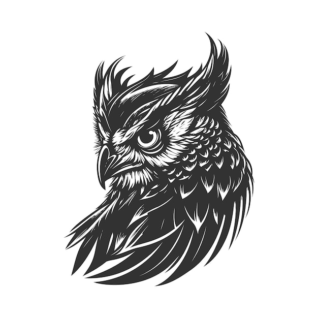 Detailed Owl Silhouette Illustration and Beautiful Artwork